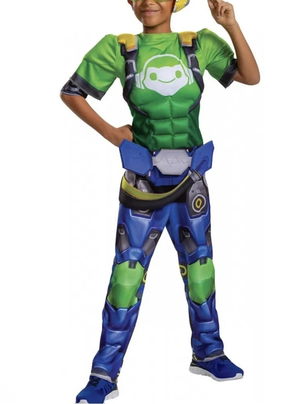 Disguise Lucio Overwatch Halloween jumpsuit Costume Size medium 7-8